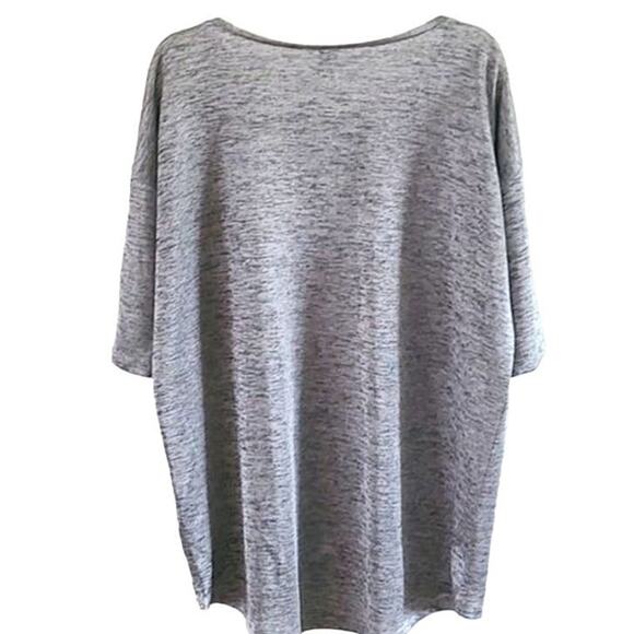 Excellent H&M Women’s Gray Short Sleeve Lightweight Casual Tunic Top Size Large - Picture 9 of 9